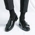Men's Leather Formal Monk Shoes for Business Office and Wedding Events